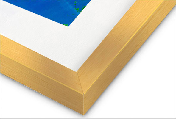 a close up of a picture frame with a painting on it