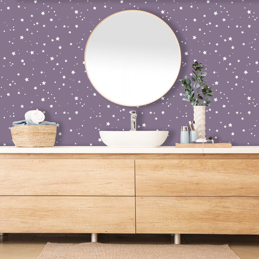 Purple Stars Wallpaper Panels
