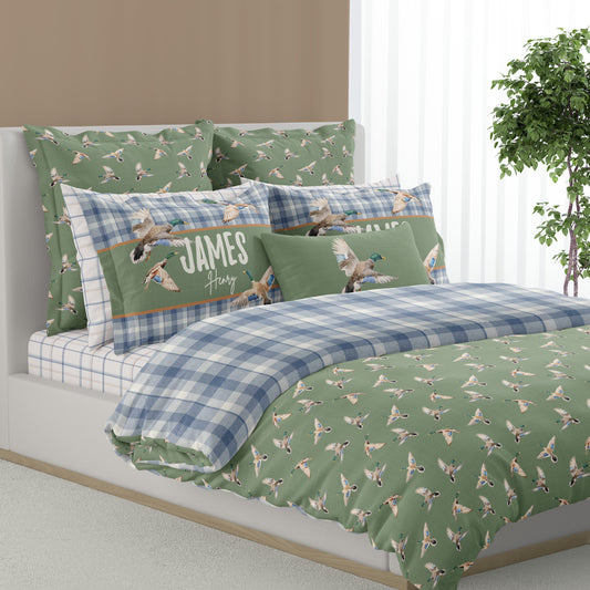 Duck Hunting Plaid | Kids' Sheet Set