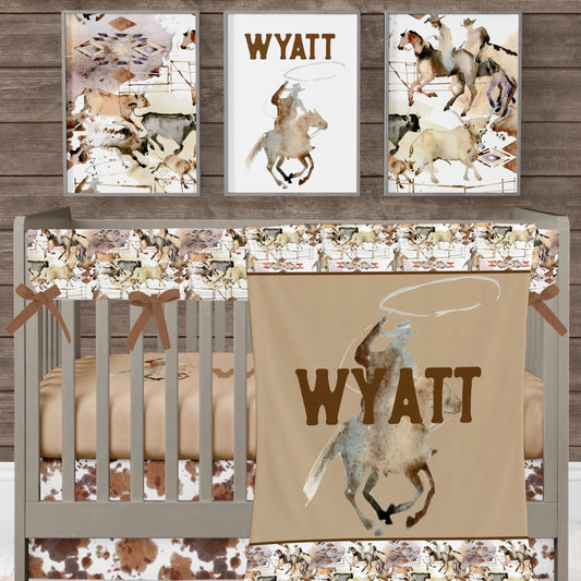 Wild West Cowboy Personalized Nursery Art - gender_boy, text, Theme_Farm