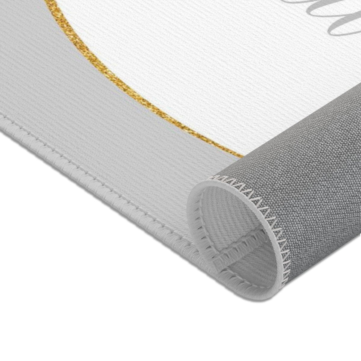 Blush Gold Floral Personalized Nursery Rug - Blush Gold Floral, gender_girl, text