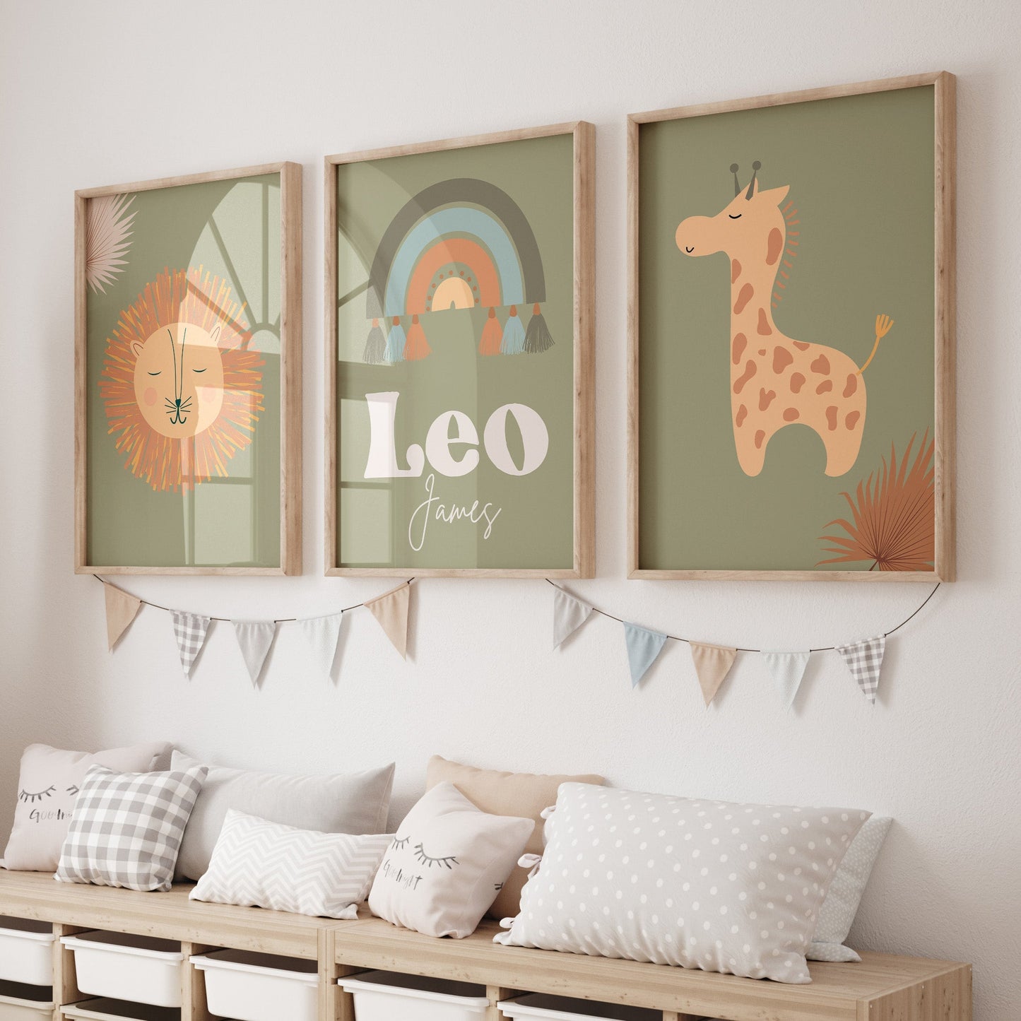 Boho Jungle Personalized Nursery Art - Boho Jungle, gender_boy, gender_neutral