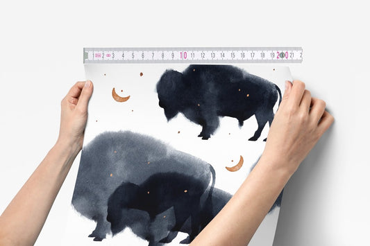 Buffalo Babe Peel & Stick Wallpaper - Buffalo Babe, gender_boy, Theme_Boho