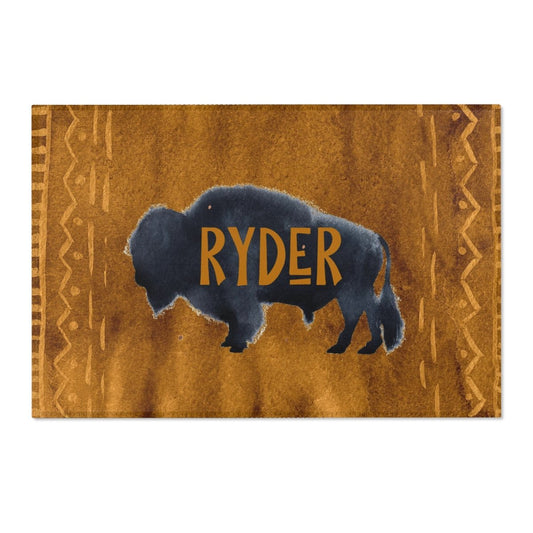 Buffalo Babe Personalized Nursery Rug - Buffalo Babe, gender_boy, text