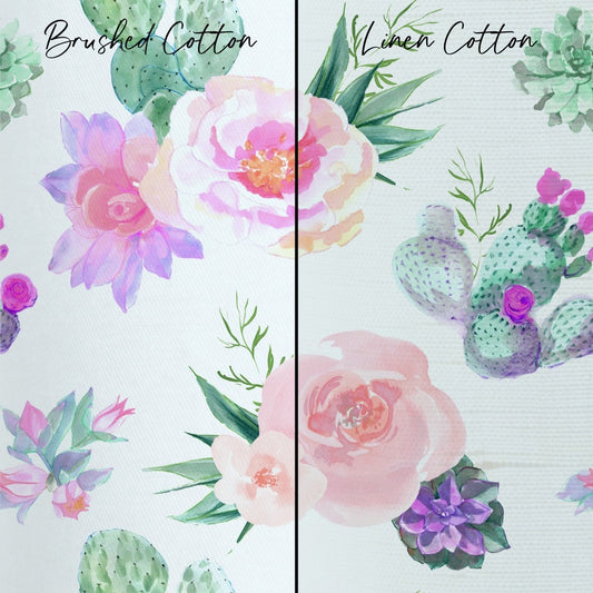 Cactus Floral Curtain Panel - Cactus Floral, gender_girl, Theme_Floral