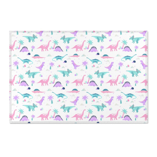 Dino Grrrl Nursery Rug - Dino Grrrl, gender_girl, Theme_Dinosaur
