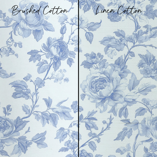 Fancy Bow Blue Toile | Kids' Curtains