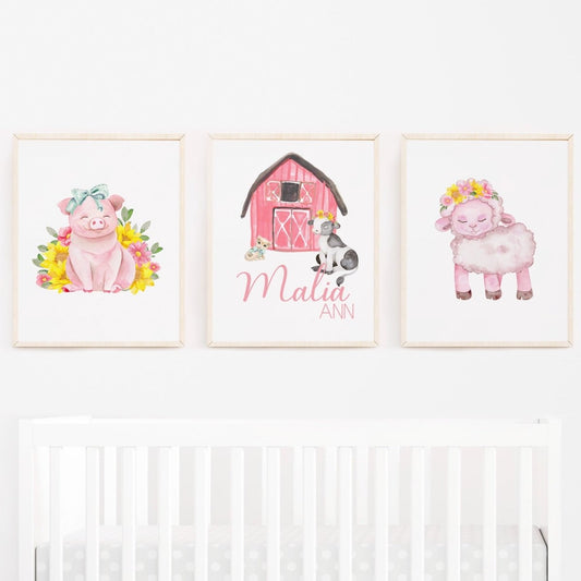 Farm Girl Personalized Nursery Art - Farm Girl, gender_girl, text