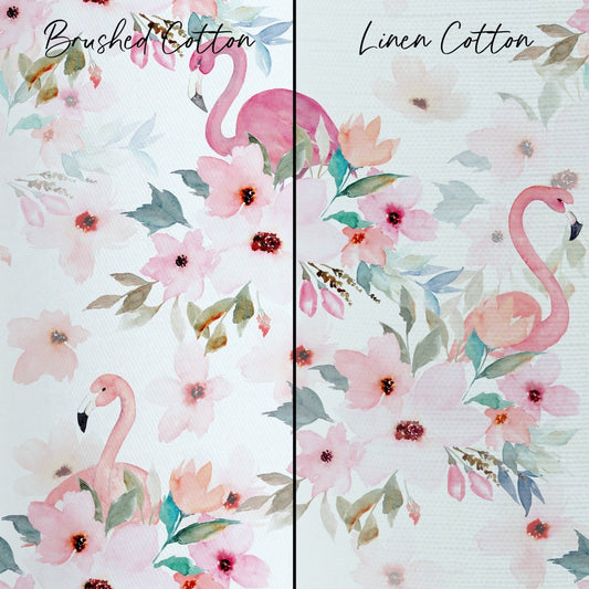 Flamingo Floral Curtain Panel - Flamingo Floral, gender_girl, Theme_Floral