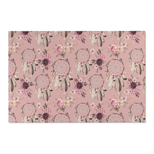 Floral Dreamcatcher Nursery Rug - Floral Dreamcatcher, gender_girl, Theme_Boho