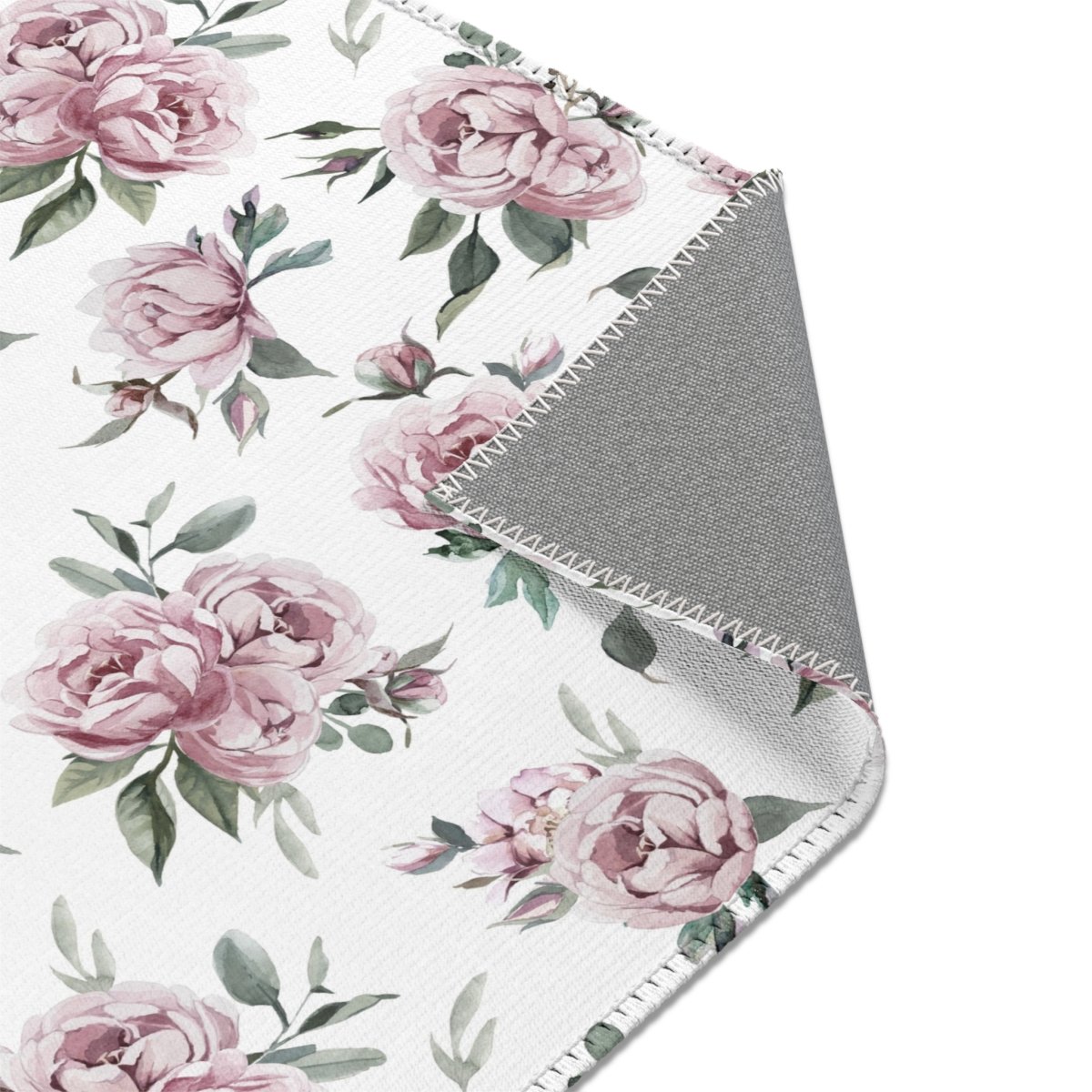 Floral Elephant Nursery Rug - Floral Elephant, gender_girl, text