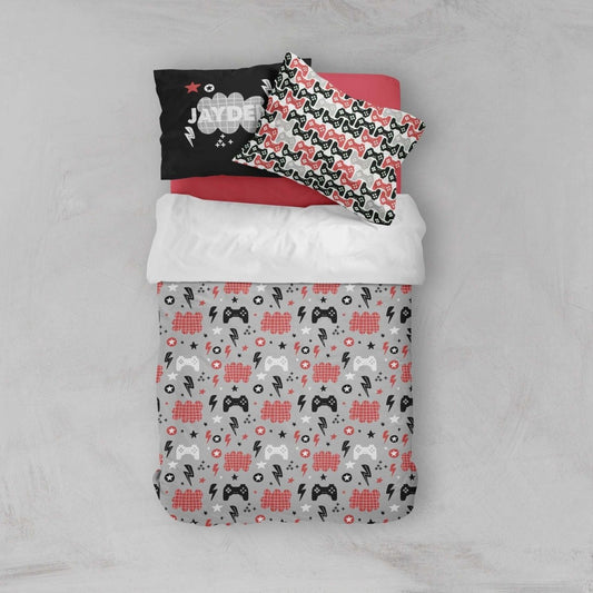 Gamer Personalized Kids Bedding Set (Comforter or Duvet Cover) - , ,