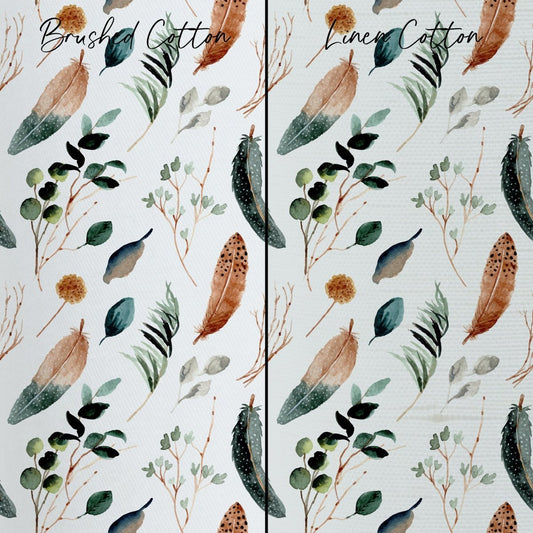 Highland Cow Feathers Curtain Panel - gender_boy, Highland Cow Feathers, Theme_Boho