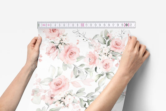 Highland Cow Floral Peel & Stick Wallpaper - gender_girl, Highland Cow Floral, Theme_Boho