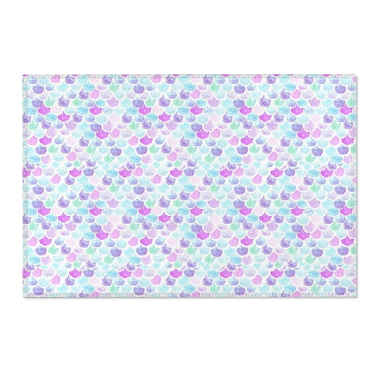 Jewel Mermaids Scales Nursery Rug - gender_girl, Jewel Mermaids, Theme_Ocean