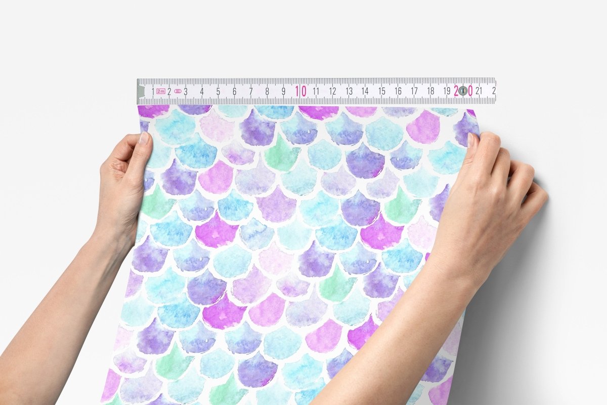 Jewel Mermaids Scales Peel & Stick Wallpaper - gender_girl, Jewel Mermaid, Jewel Mermaids