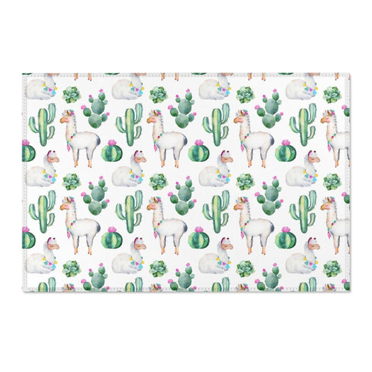 Llama Love Nursery Rug - gender_girl, Llama Love, Theme_Southwestern