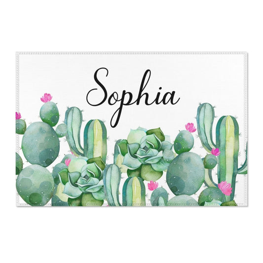 Llama Love Personalized Nursery Rug - gender_girl, Llama Love, text