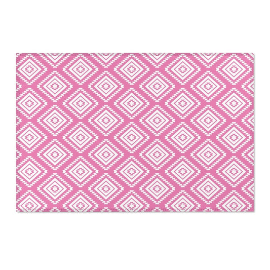 Llama Love Pink Aztec Nursery Rug - gender_girl, Llama Love, Theme_Southwestern