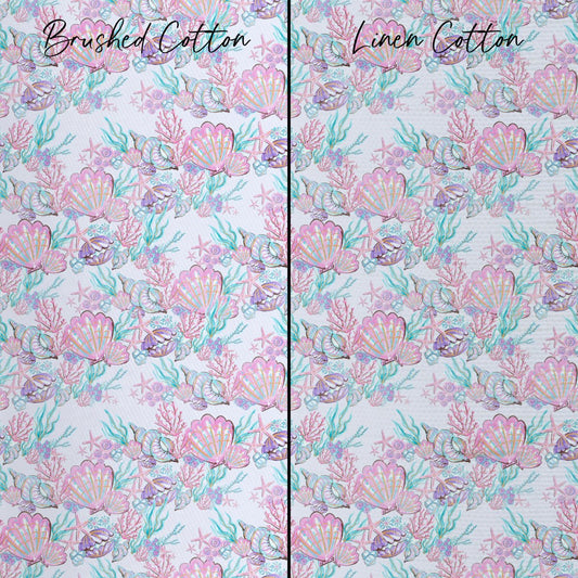 Mermaid Seashells Curtain Panel - gender_girl, Mermaid Seashells, Theme_Ocean