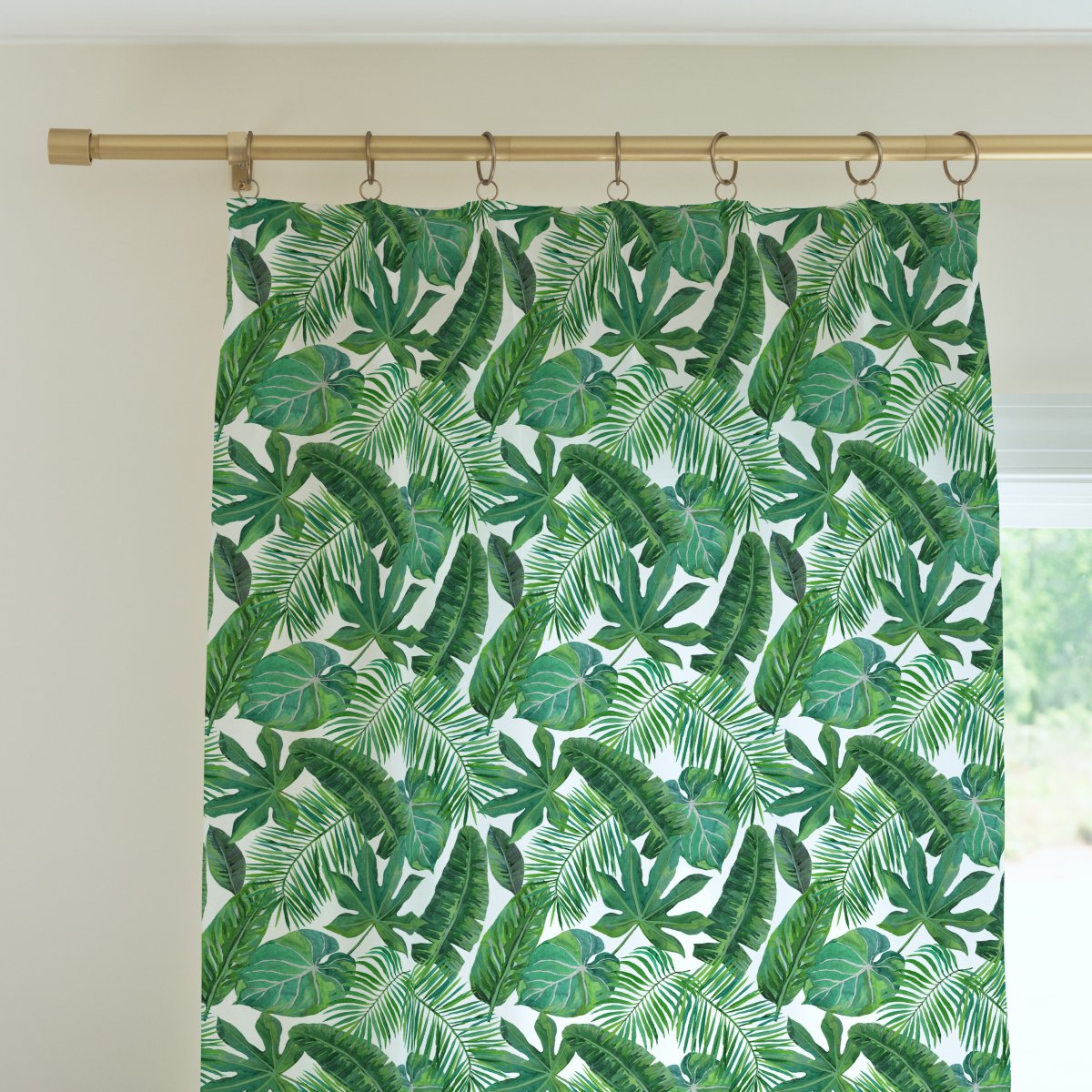 Modern Jungle Palm Curtain Panel - gender_boy, gender_neutral, Modern Jungle