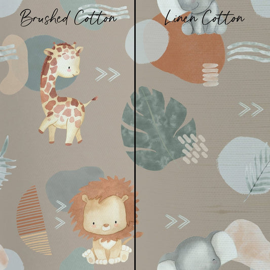 Modern Lion Dark Curtain Panel - gender_boy, Modern Lion, Theme_Jungle