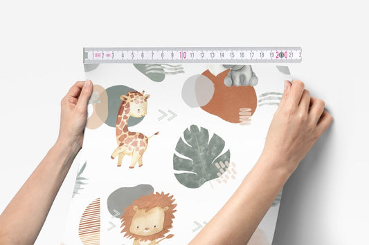 Modern Lion Light Peel & Stick Wallpaper - gender_boy, Modern Lion, Theme_Jungle