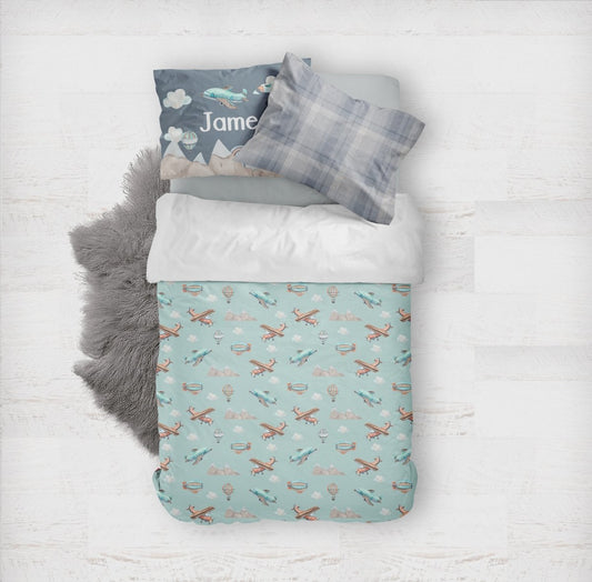 Mountain Adventure Personalized Kids Bedding Set (Comforter or Duvet Cover) - gender_boy, Mountain Adventure, text