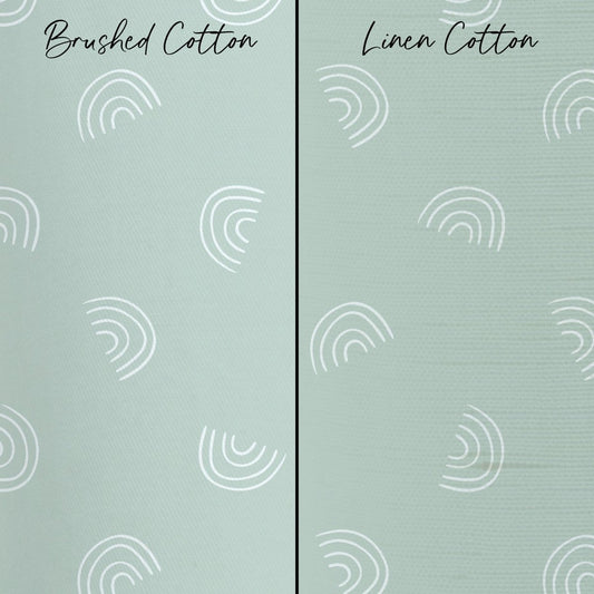 Muted Mint Rainbows Curtain Panel - gender_boy, gender_girl, gender_neutral