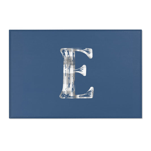 Navy Plaid Personalized Nursery Rug - gender_boy, text, Vintage Truck