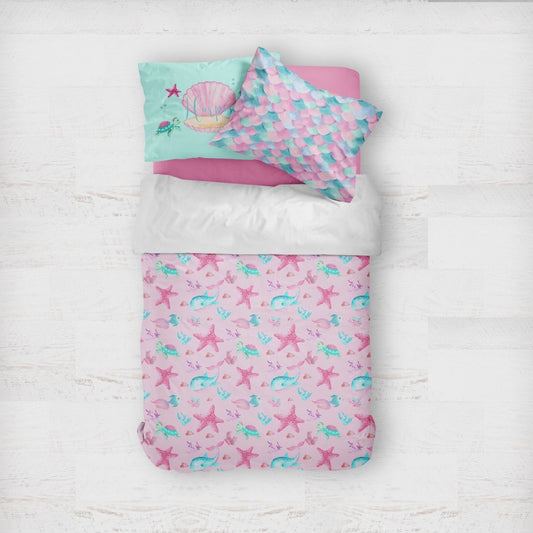 Ocean Girl Personalized Kids Bedding Set (Comforter or Duvet Cover) - gender_girl, Ocean Girl, text