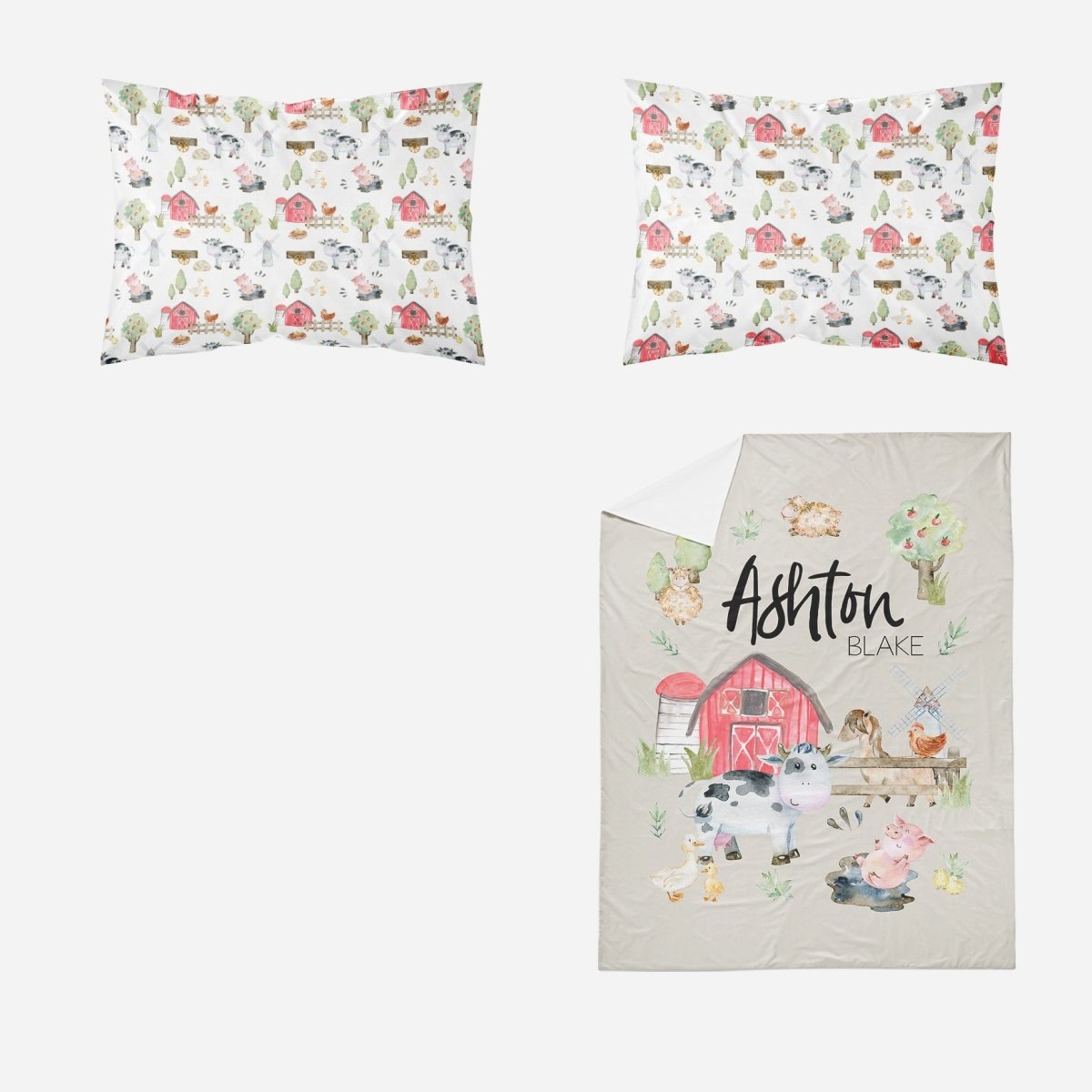 On the Farm Animal Personalized Kids Bedding Set (Comforter or Duvet Cover) - gender_boy, gender_neutral, On the Farm