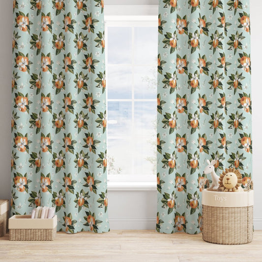 Orange Blossom Curtain Panel - gender_girl, Orange Blossom, Theme_Floral