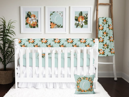 Orange Blossom Personalized Nursery Art - gender_girl, Orange Blossom, text