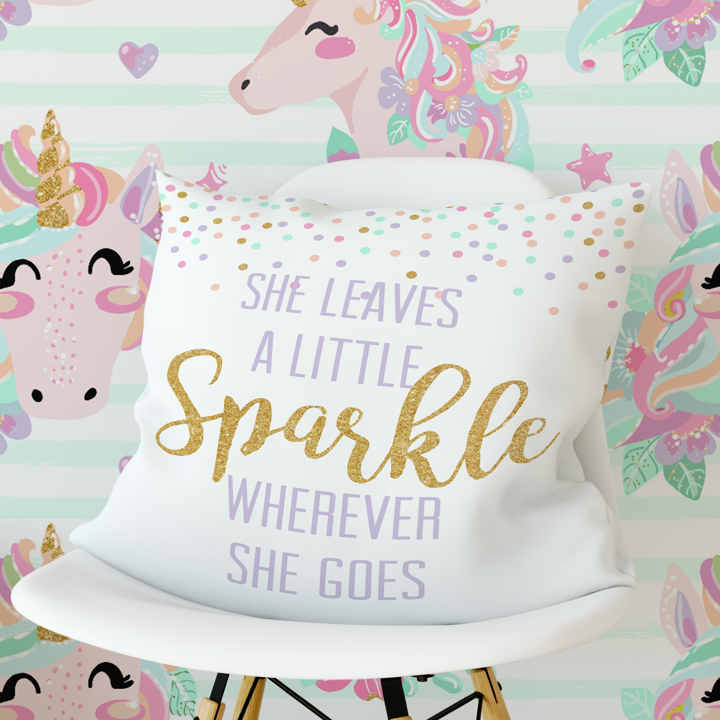 Personalized Purple Unicorn Kids Bedding Set (Comforter or Duvet Cover)