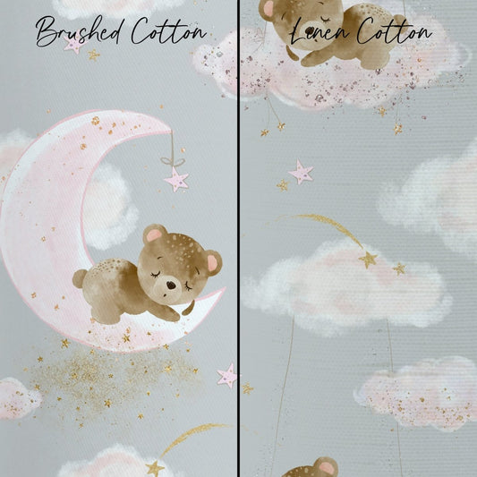 Pink Teddy Bear Curtain Panel - gender_girl, Pink Teddy Bear,