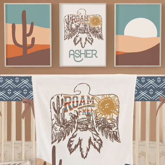 Roam Free Personalized Nursery Art - gender_boy, Roam Free, text