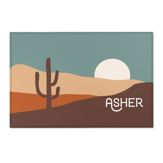 Roam Free Personalized Nursery Rug - gender_boy, Roam Free, text