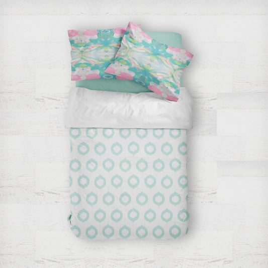 Southern Preppy Ikat Rings Personalized Kids Bedding Set (Comforter or Duvet Cover) - Southern Preppy, text, Theme_Boho