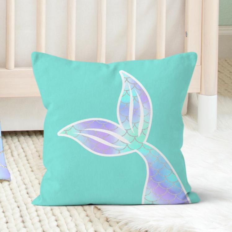 Personalized Mermaid Scale Kids Bedding Set (Comforter or Duvet Cover)