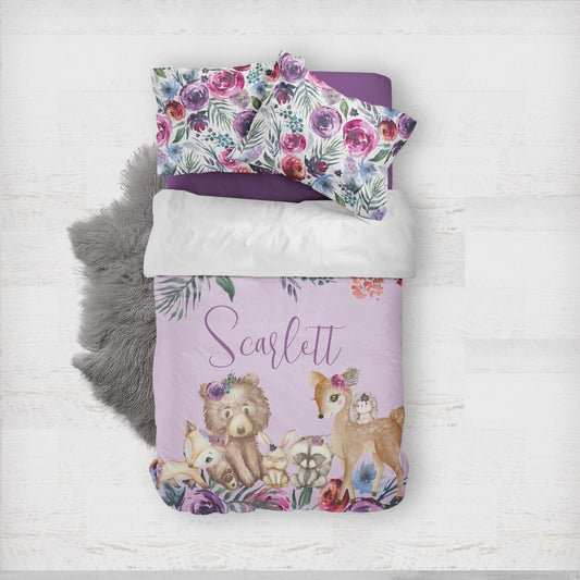 Sweet Woodlands Kids Bedding Set (Comforter or Duvet Cover) - gender_girl, Sweet Woodlands, text