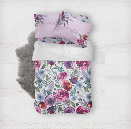 Sweet Woodlands Floral Kids Bedding Set (Comforter or Duvet Cover) - gender_girl, Sweet Woodlands, text