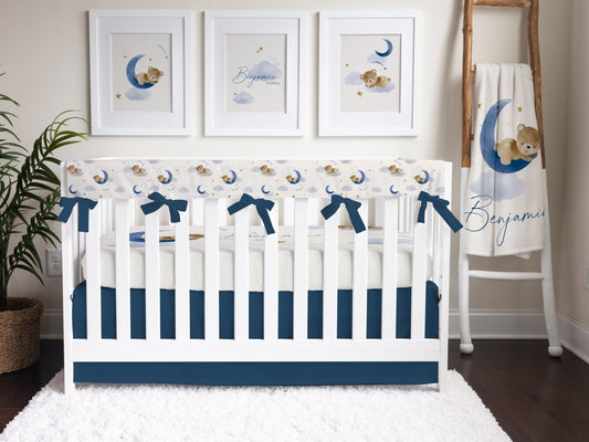 Teddy Bear Personalized Nursery Art - gender_boy, Teddy Bear, text