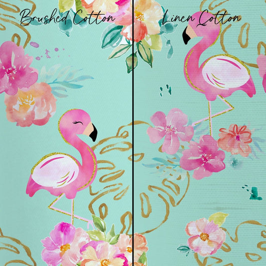 Tropical Flamingo Curtain Panel - gender_girl, Theme_Tropical, Tropical Flamingo