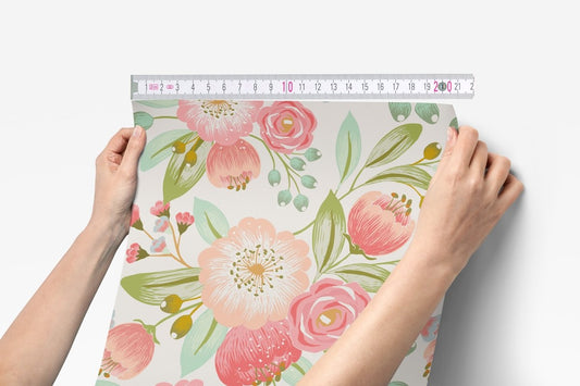 Vintage Floral Peel & Stick Wallpaper - , ,