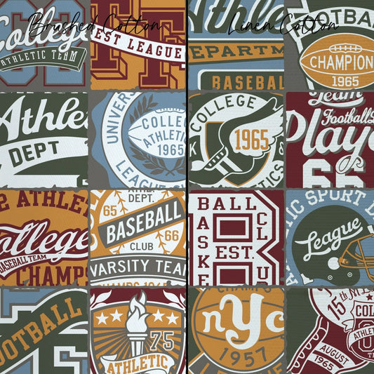 Vintage Sports Patchwork Curtain Panel - gender_boy, Vintage Sports,