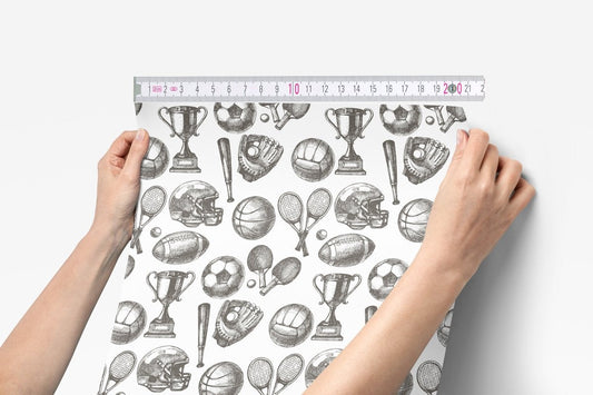 Vintage Sports Peel & Stick Wallpaper - gender_boy, Vintage Sports,
