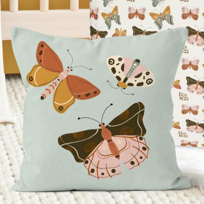 Vintage Butterfly Kids Bedding Set (Comforter or Duvet Cover)