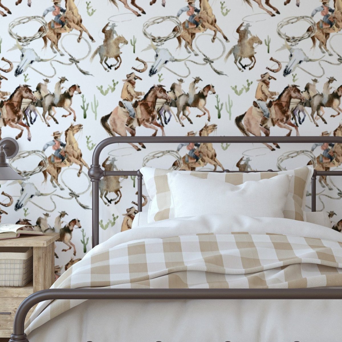 Wild West Round Up Peel & Stick Wallpaper - gender_boy, Theme_Farm, Theme_Southwestern
