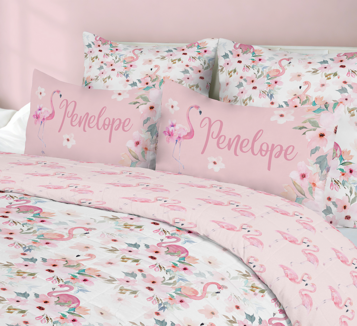 Flamingo Floral | Kids Bedding Set
